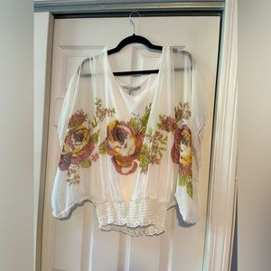 Slouchy short sleeve top